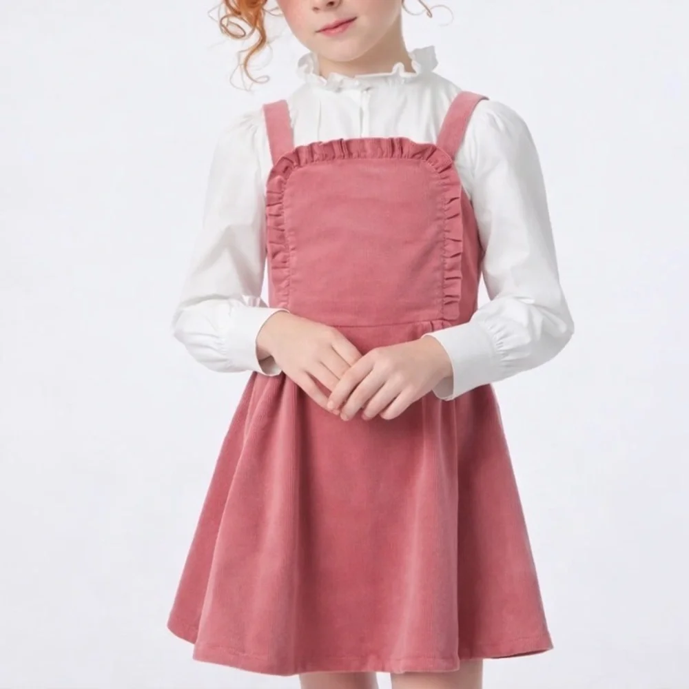 NWT Janie and Jack Mauvewood Corduroy Jumper Dress Girls Size 7 100% Cotton